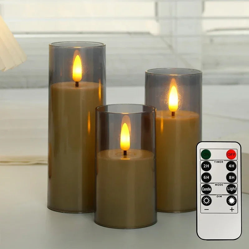 Flameless LED Candles Set – Remote & Timer (3-Pack)