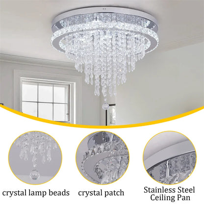 K9 Crystal Chandelier – Smart Dimmable, Flush Mount