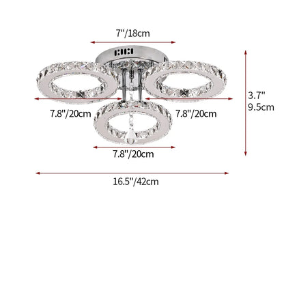 Crystal LED Pendant Light – Dimmable with Remote