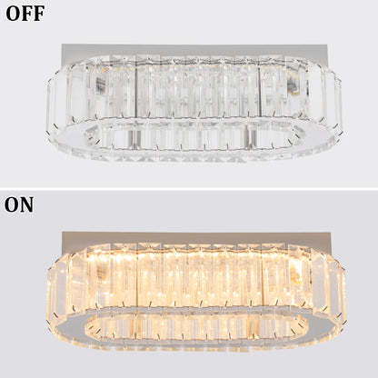 Crystal LED Ceiling Lamp – 3-Color Dimmable Light