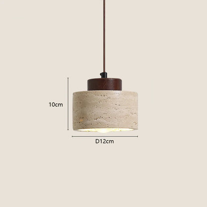 Wabi-Sabi Stone Pendant Lamp – Bedside Hanging Light