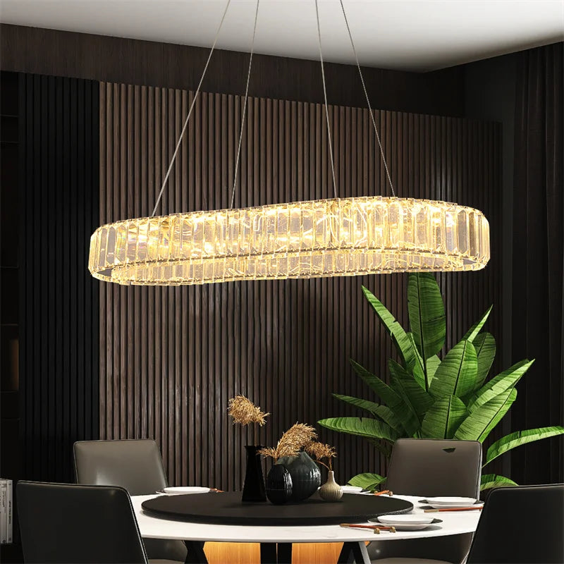 Crystal Chandelier – Modern Dimmable Dining Room Light