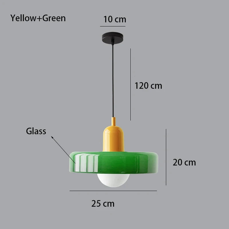 Bauhaus Glass Pendant Light – Nordic Dining Room Lamp
