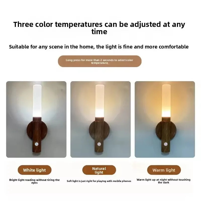 Motion Sensor Night Light – Rechargeable Wall Lamp