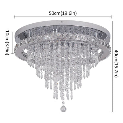 K9 Crystal Chandelier – Smart Dimmable, Flush Mount