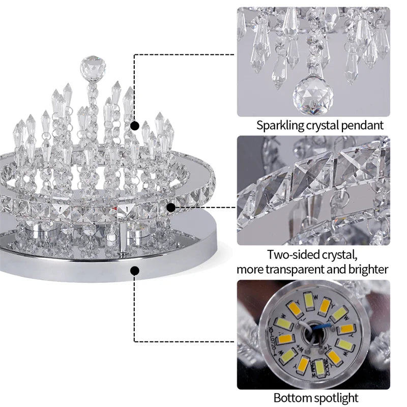 K9 Crystal Chandelier – Smart Dimmable, Flush Mount