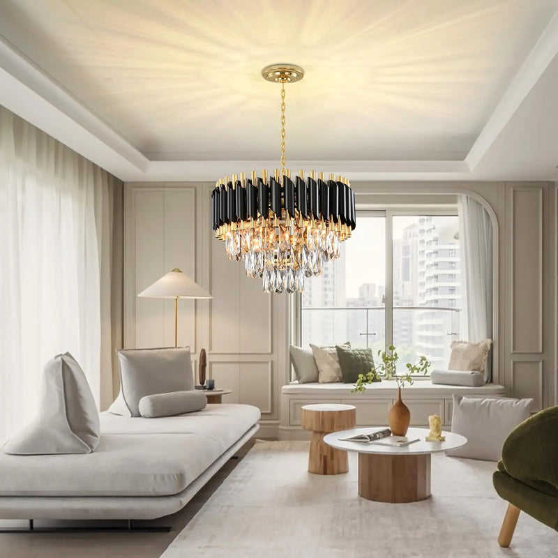 3-Tier Crystal Chandelier – Modern Dining Room Light