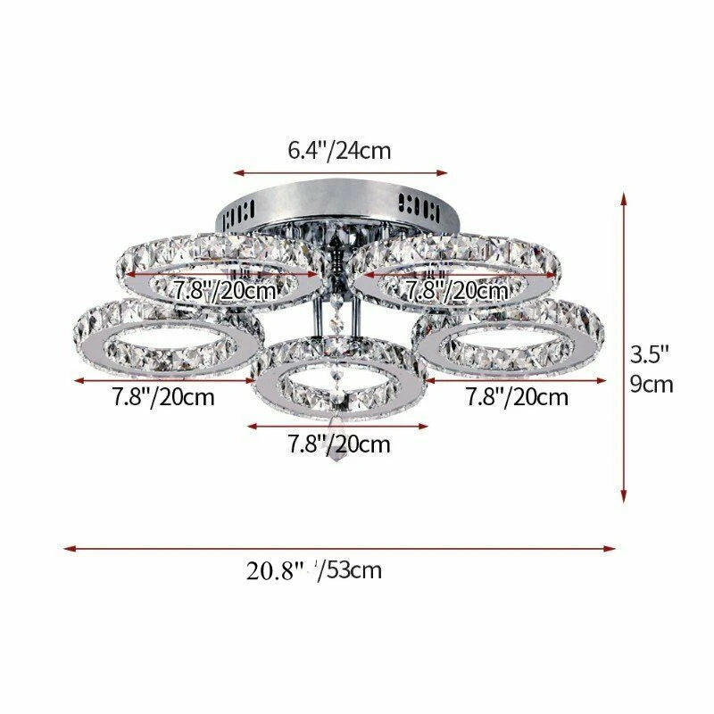 Crystal LED Pendant Light – Dimmable with Remote