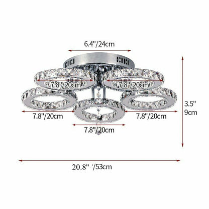 Crystal LED Pendant Light – Dimmable with Remote