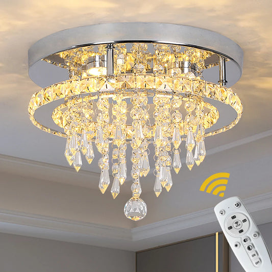 K9 Crystal Chandelier – Smart Dimmable, Flush Mount