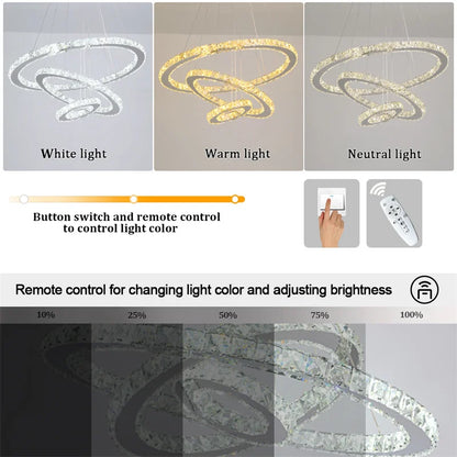 Crystal Chandelier – Modern Dimmable Dining Room Light