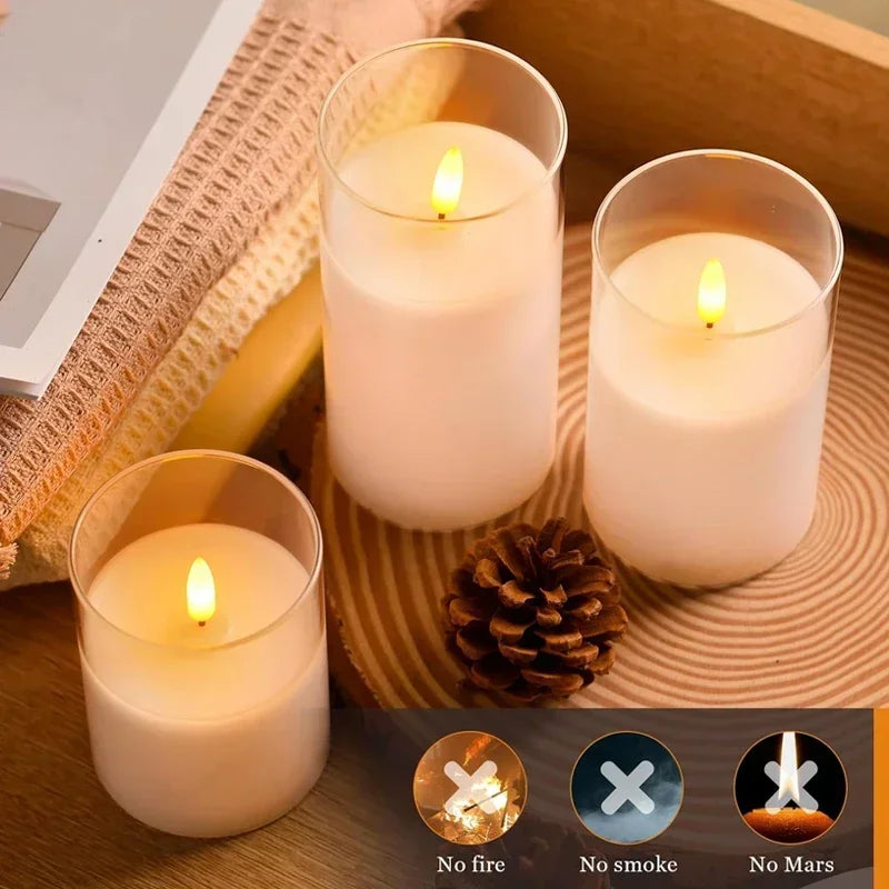 Flameless LED Candles Set – Remote & Timer (3-Pack)