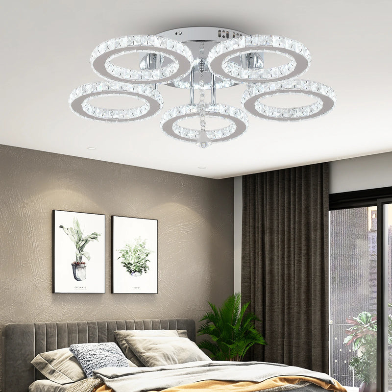 Crystal LED Pendant Light – Dimmable with Remote