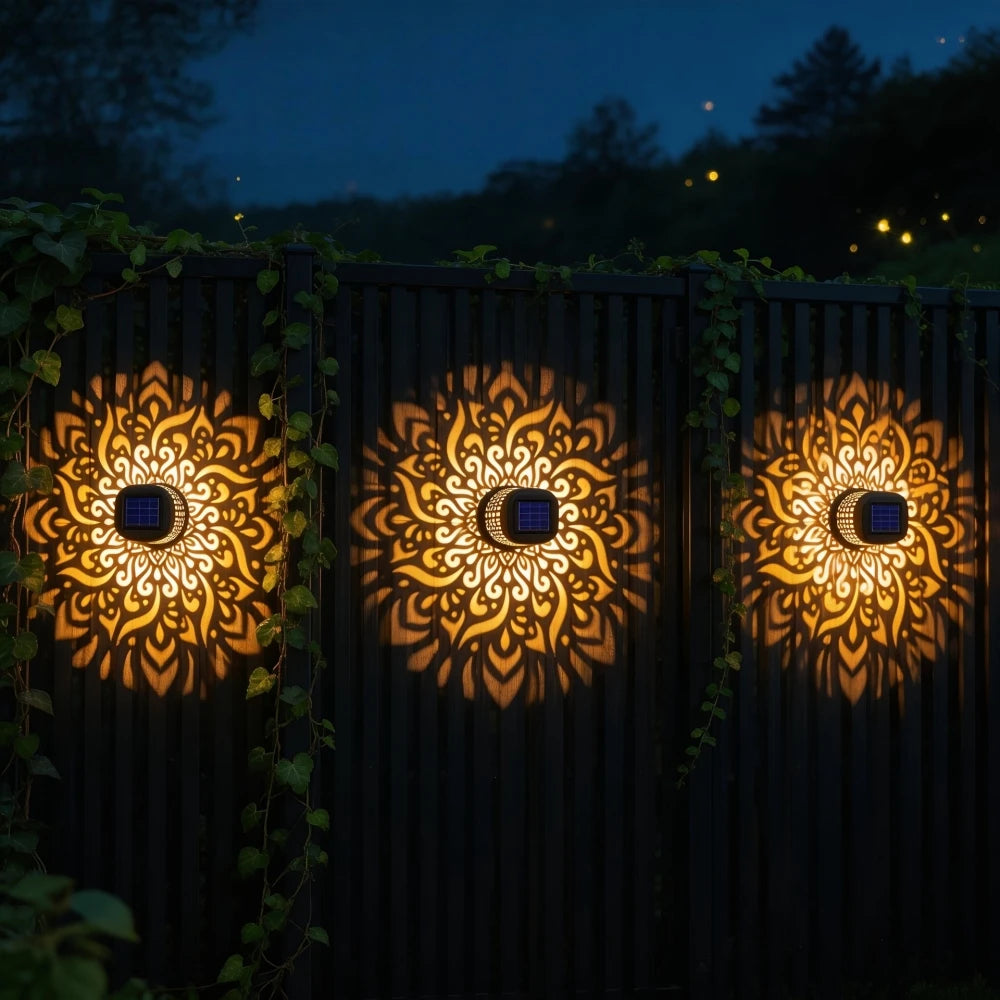 Solar Mandala Outdoor Wall Light