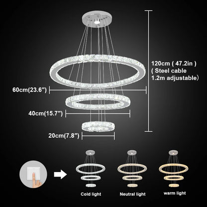 Crystal Chandelier – Modern Dimmable Dining Room Light