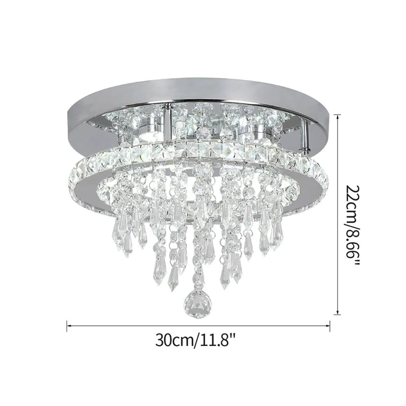 K9 Crystal Chandelier – Smart Dimmable, Flush Mount