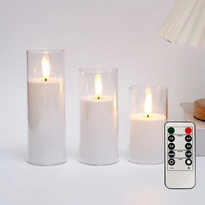 Flameless LED Candles Set – Remote & Timer (3-Pack)