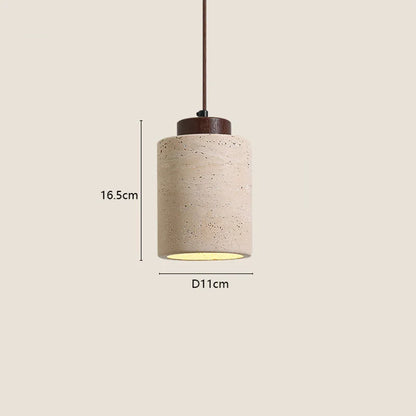 Wabi-Sabi Stone Pendant Lamp – Bedside Hanging Light