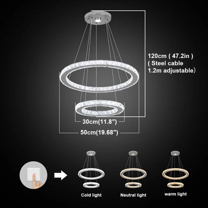 Crystal Chandelier – Modern Dimmable Dining Room Light
