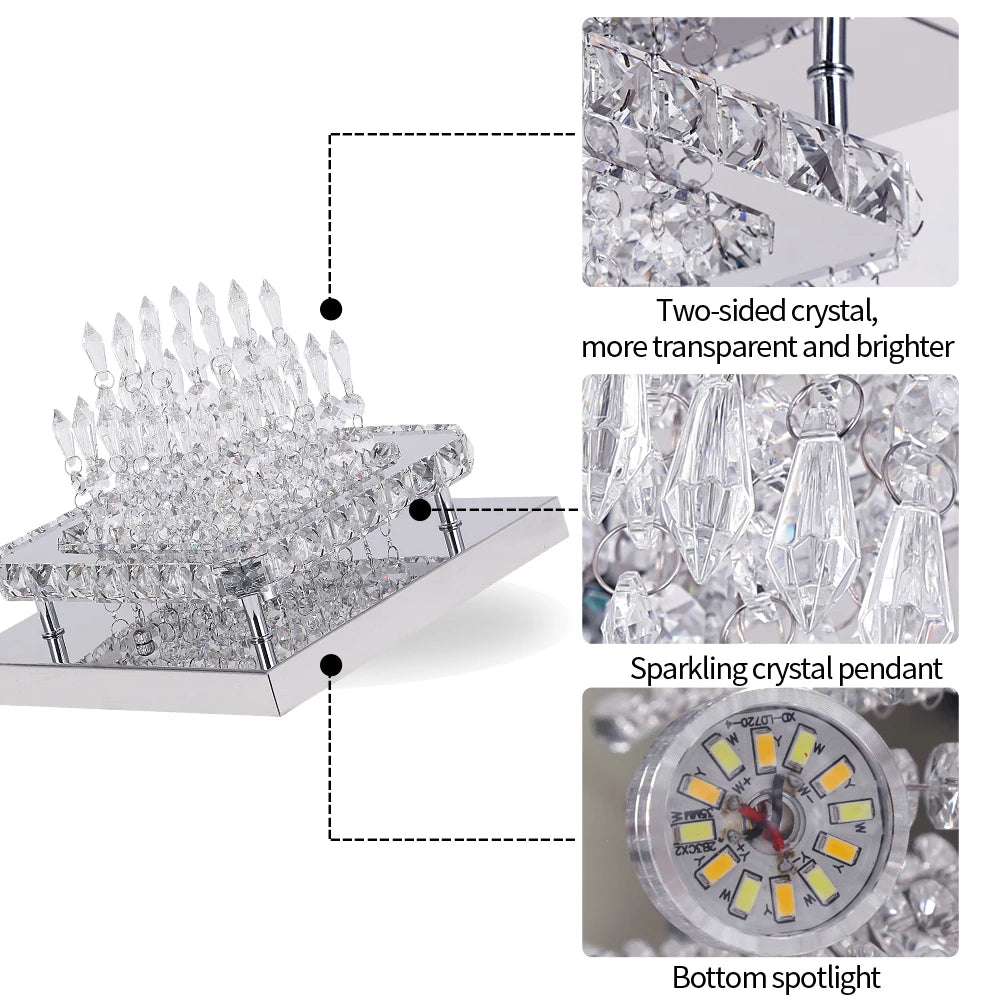 K9 Crystal Ceiling Light – Smart Dimmable LED