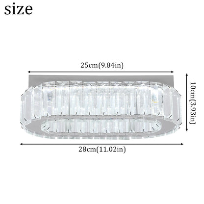 Crystal LED Ceiling Lamp – 3-Color Dimmable Light