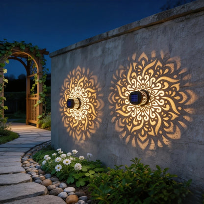 Solar Mandala Outdoor Wall Light