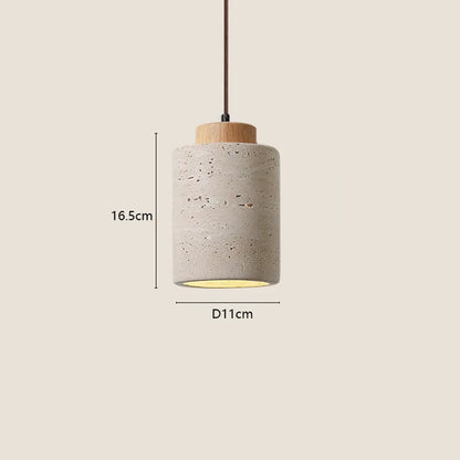 Wabi-Sabi Stone Pendant Lamp – Bedside Hanging Light