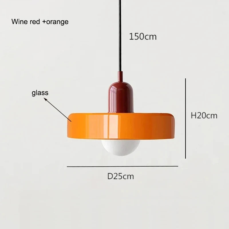 Bauhaus Glass Pendant Light – Nordic Dining Room Lamp