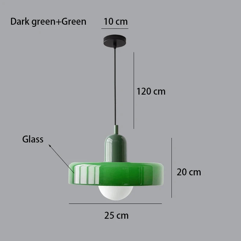 Bauhaus Glass Pendant Light – Nordic Dining Room Lamp