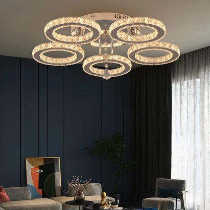 Crystal LED Pendant Light – Dimmable with Remote