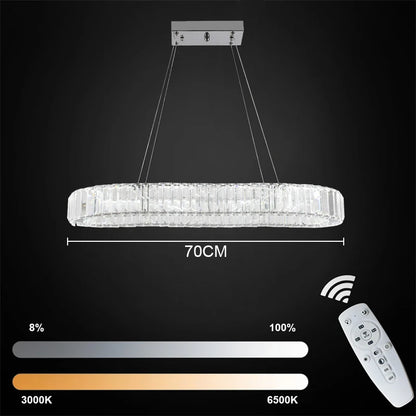 Crystal Chandelier – Modern Dimmable Dining Room Light